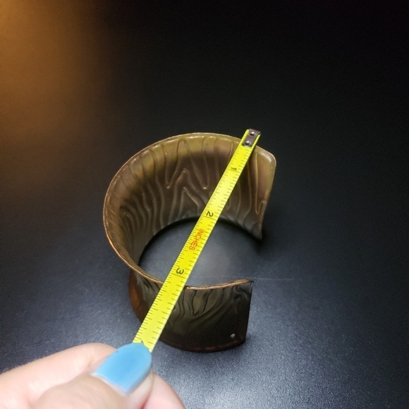 copper tone statement cuff bracelet - Picture 6 of 8